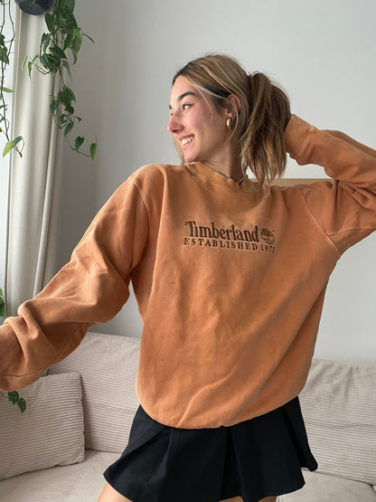 Timberland Crewneck Sweater in rostbraun orange, oversize S,M,L