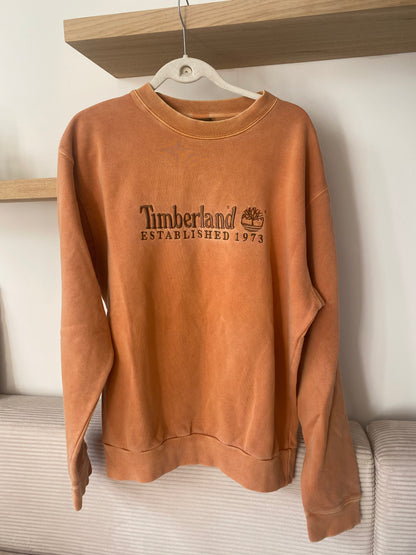 Timberland Crewneck Sweater in rostbraun orange, oversize S,M,L