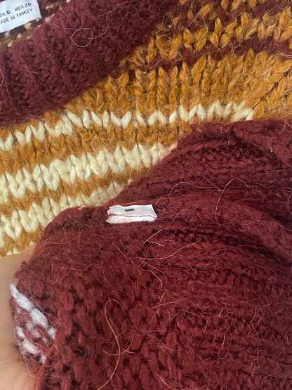 Knit Jumper von Zara, Grobstrick mit Streifen, S