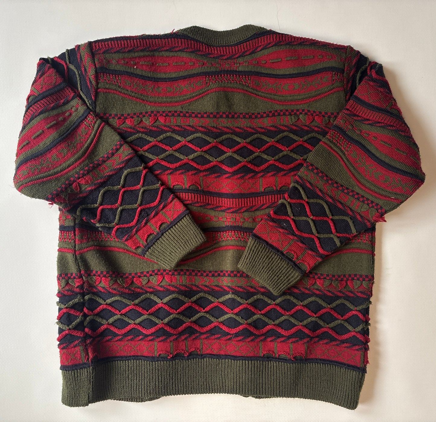 Vintage 3D Knit La Dame Australia Wollmix Cardigan, S, M