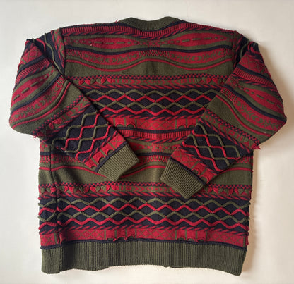 Vintage 3D Knit La Dame Australia Wollmix Cardigan, S, M