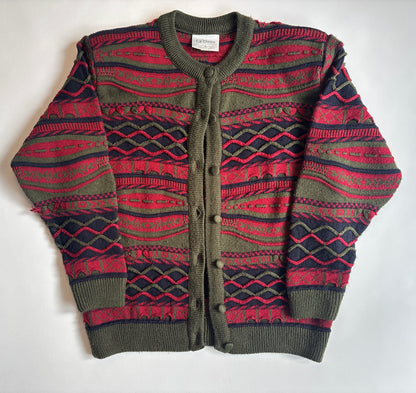 Vintage 3D Knit La Dame Australia Wollmix Cardigan, S, M