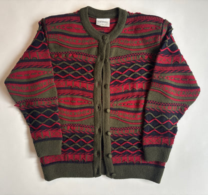 Vintage 3D Knit La Dame Australia Wollmix Cardigan, S, M