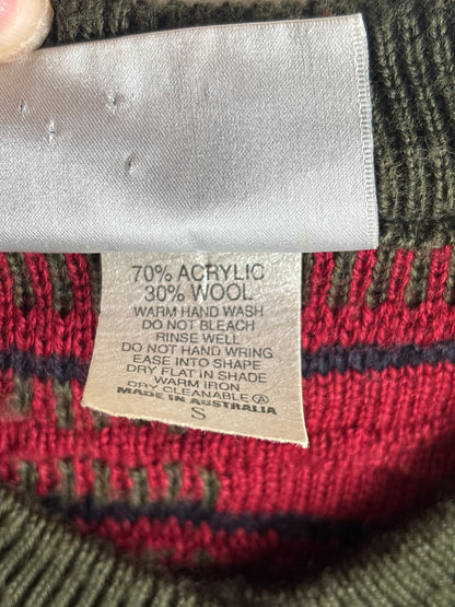 Vintage 3D Knit La Dame Australia Wollmix Cardigan, S, M