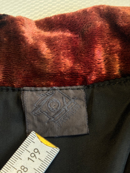 Samt Blazer-Bomberjacke 90er Jahre in schwarz weinrot, S