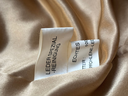 Wildleder Jacke 90er in hellbraun senfgelb mit Taschen, oversize S,M,L