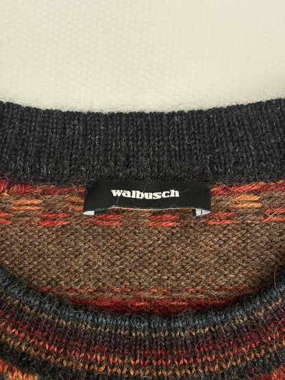 Colourful walbusch Pattern Sweater aus Alpakawolle, gestreift, oversize S,M,L,XL