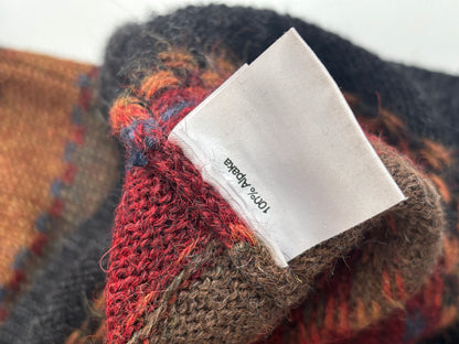 Colourful walbusch Pattern Sweater aus Alpakawolle, gestreift, oversize S,M,L,XL