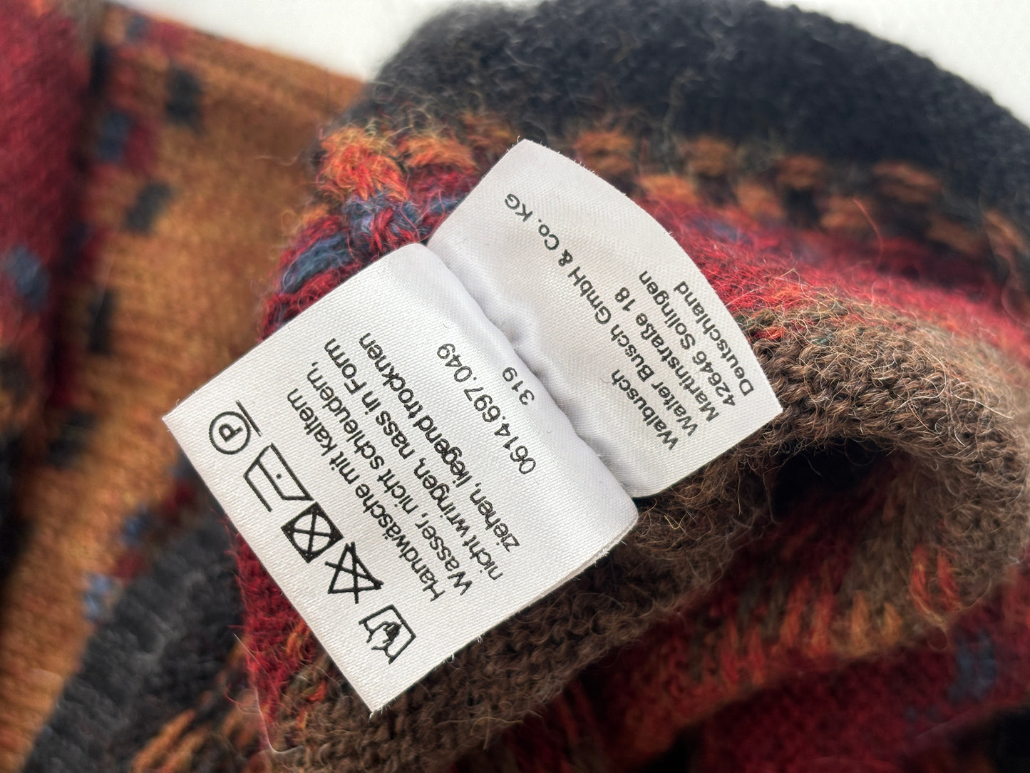 Colourful walbusch Pattern Sweater aus Alpakawolle, gestreift, oversize S,M,L,XL