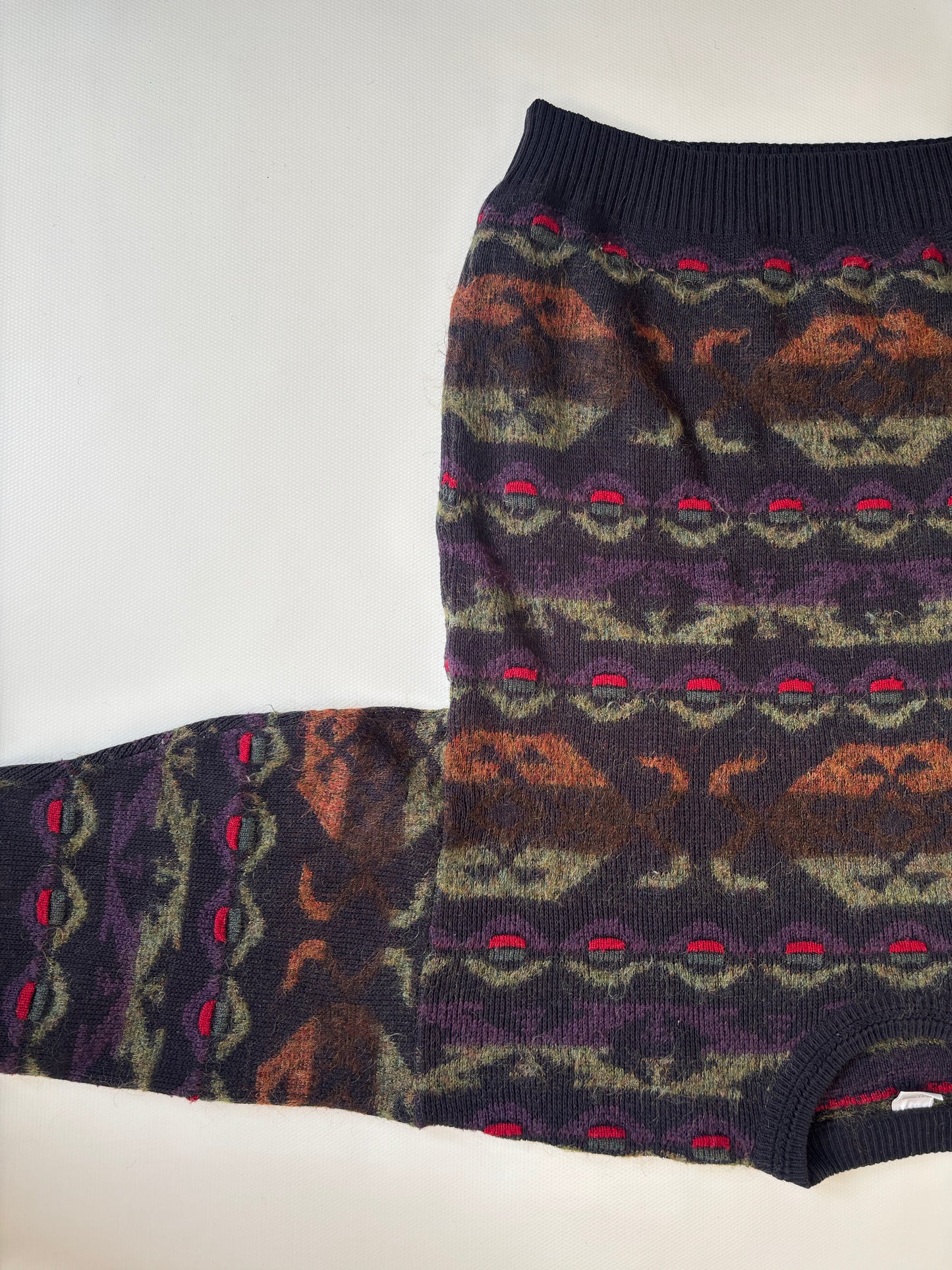 Multicolor-Muster Retro Gatsby oversize Strickpullover, S,M,L