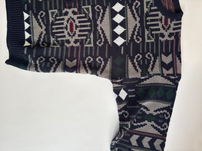 Rare 70s Vintage dralon Bayer-Textilfaser Strickpullover, S,M,L