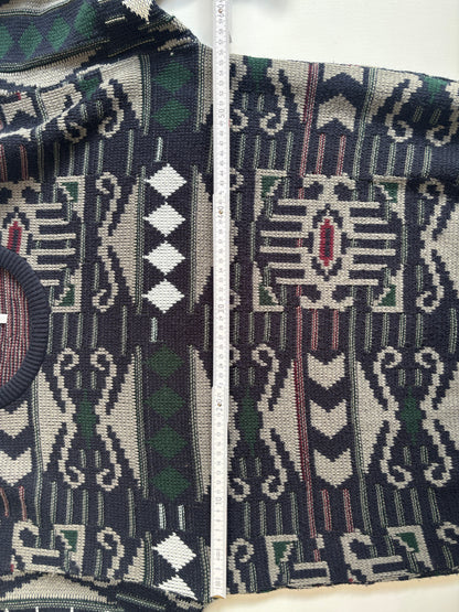 Rare 70s Vintage dralon Bayer-Textilfaser Strickpullover, S,M,L