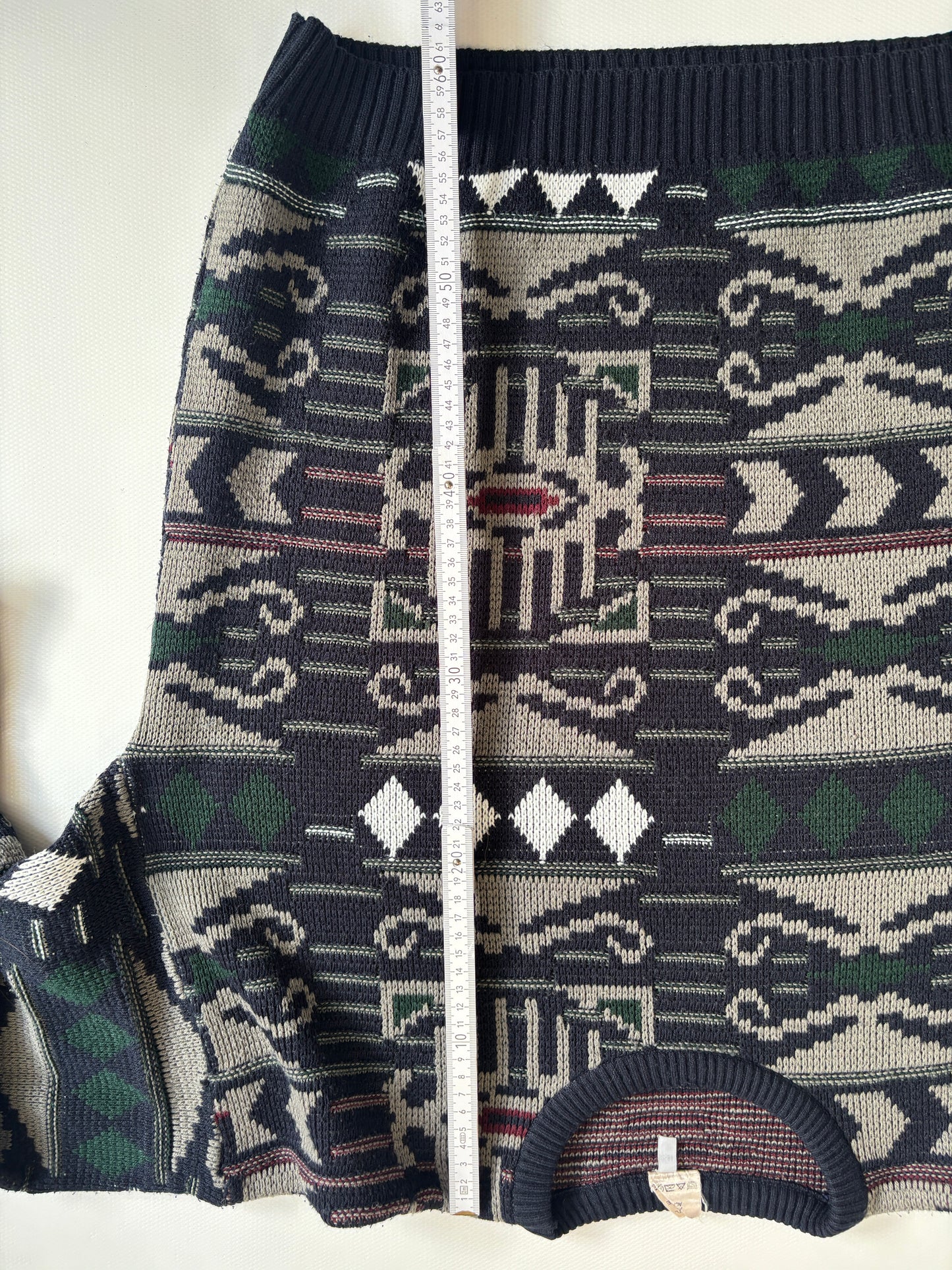 Rare 70s Vintage dralon Bayer-Textilfaser Strickpullover, S,M,L