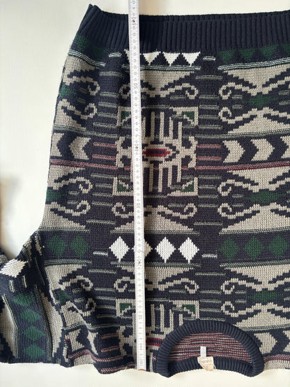 Rare 70s Vintage dralon Bayer-Textilfaser Strickpullover, S,M,L