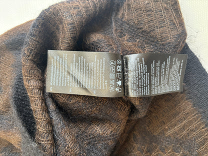 Luisa Cerano lockerer Mohair-Strickpullover in braun-schwarz, S,M,L