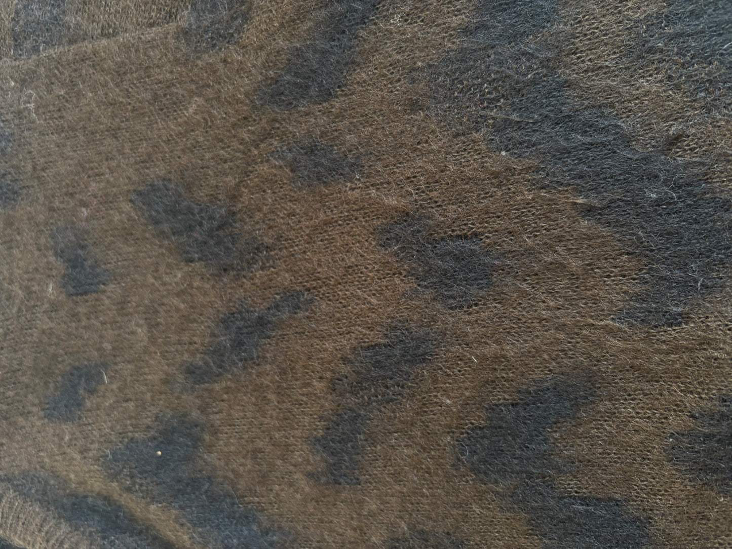 Luisa Cerano lockerer Mohair-Strickpullover in braun-schwarz, S,M,L