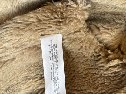 Zara Shearling-Fliegerjacke dunkelbraun mit Kunstfell, L passt S-M