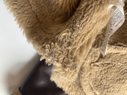 Zara Shearling-Fliegerjacke dunkelbraun mit Kunstfell, L passt S-M