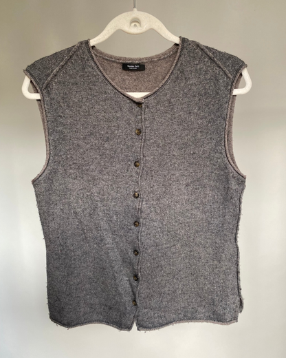 Massimo Dutti pre-loved Strickweste Pullunder grau Kaschmir-Wolle, M