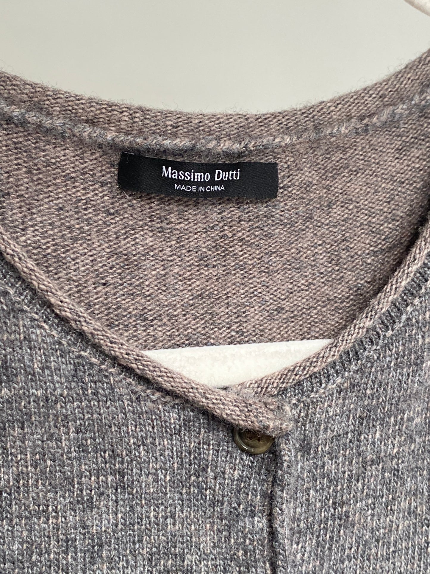 Massimo Dutti pre-loved Strickweste Pullunder grau Kaschmir-Wolle, M