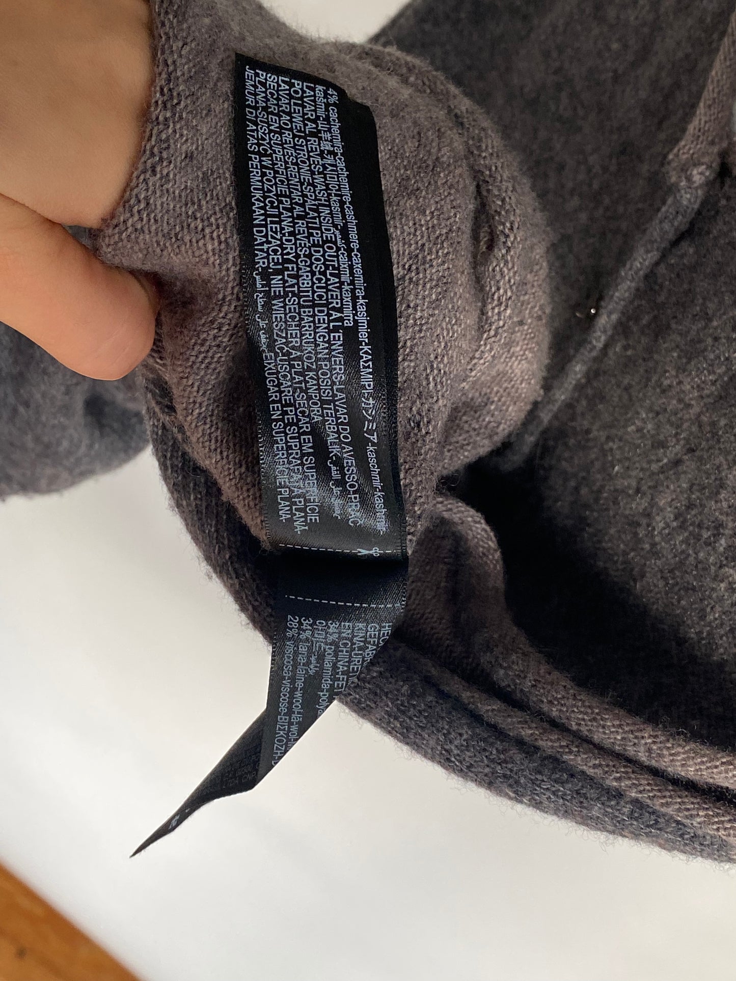 Massimo Dutti pre-loved Strickweste Pullunder grau Kaschmir-Wolle, M