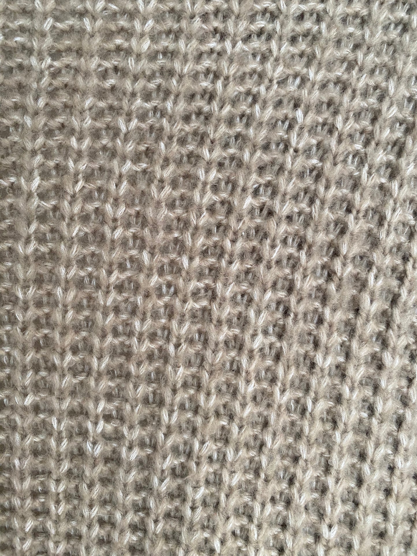 Langer Cardigan Strickjacke braun-grau taupe, Grobstrick, S,M,L,XL