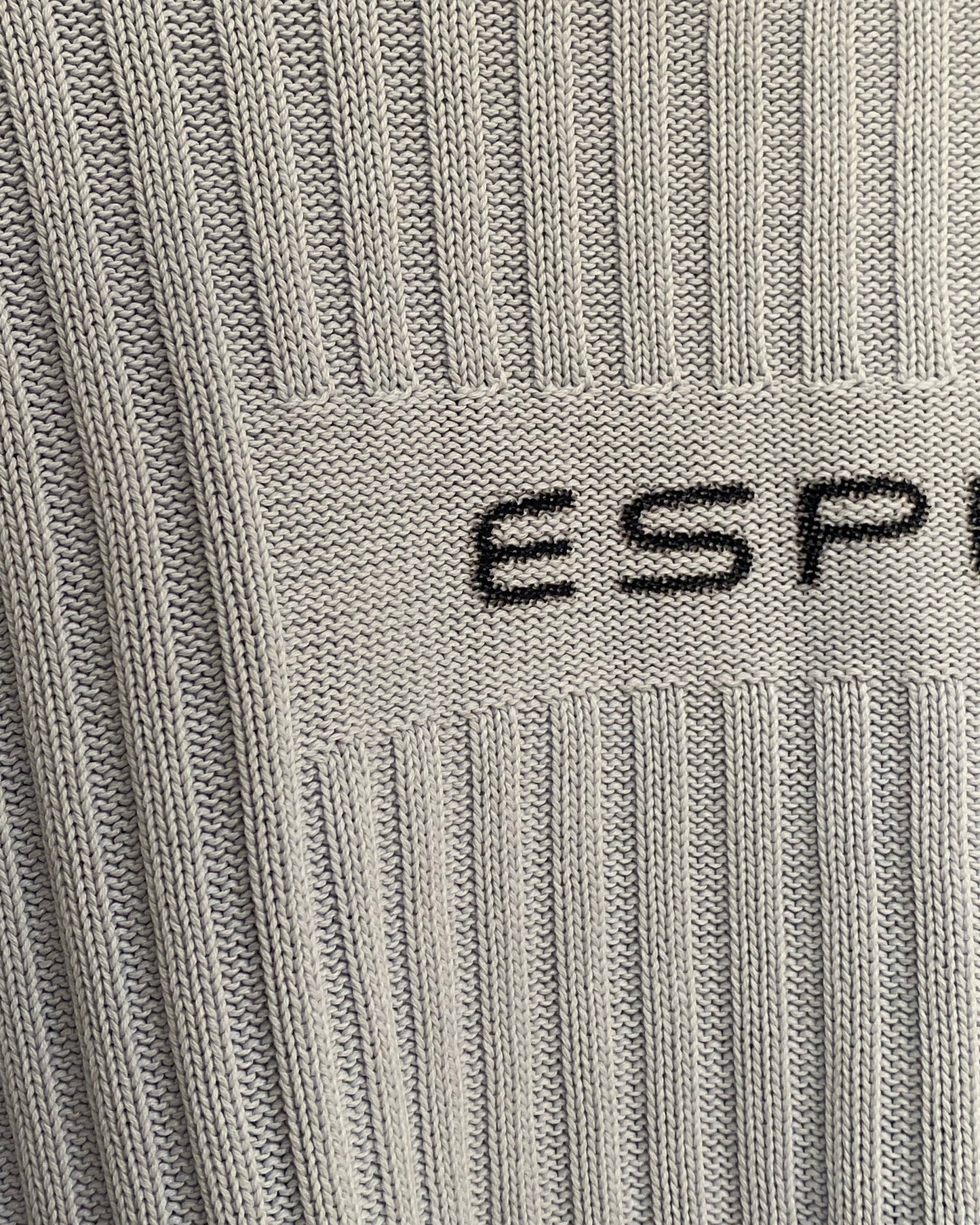 y2k cable knit Esprit Baumwolle Strickpullover hellblau 2000er Stil S,M