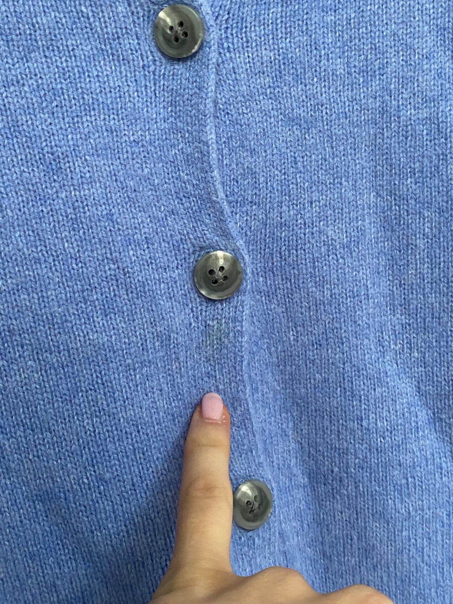 Christian Berg 100% Merinowolle Damen Cardigan in blau, M