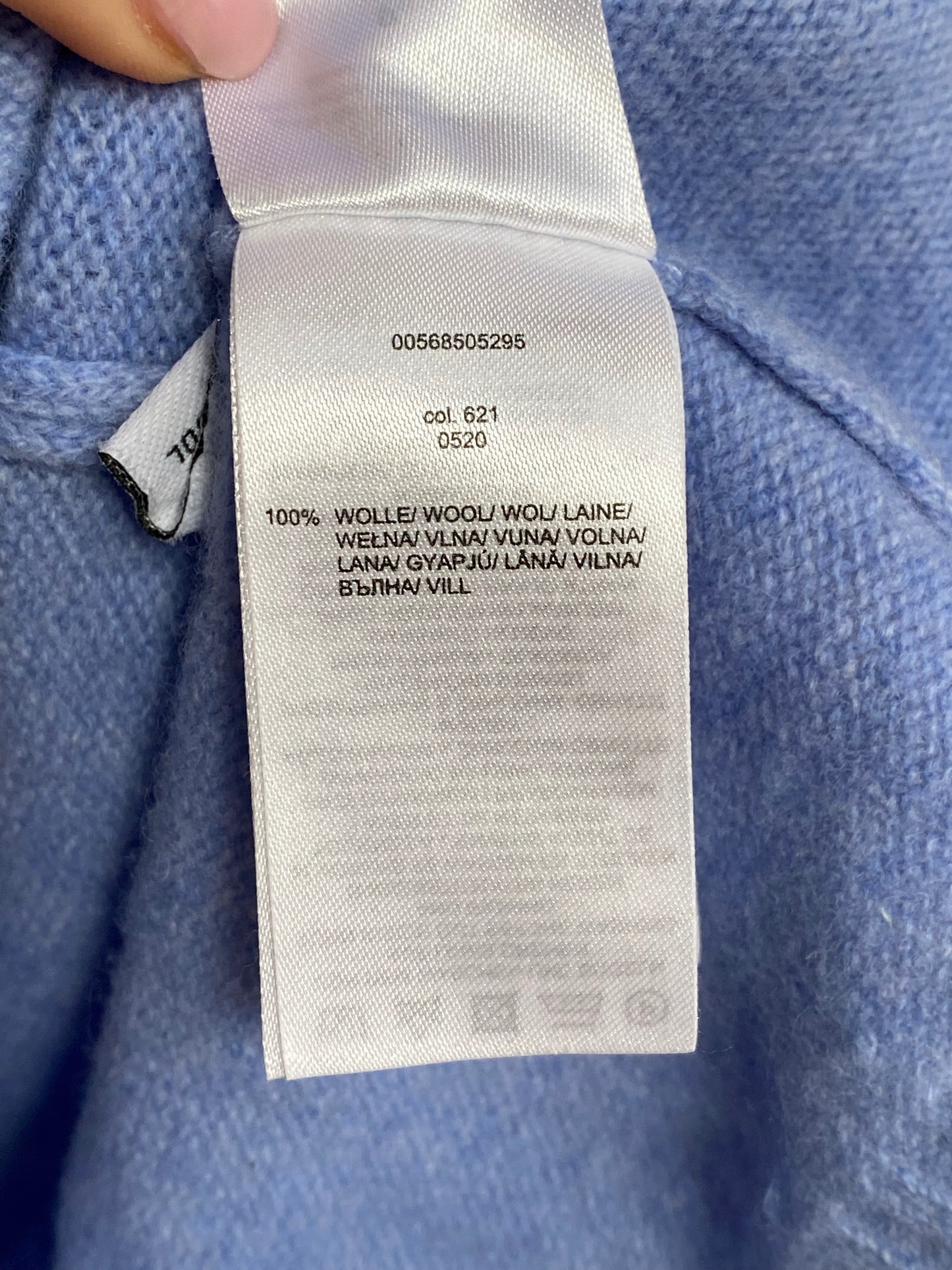 Christian Berg 100% Merinowolle Damen Cardigan in blau, M