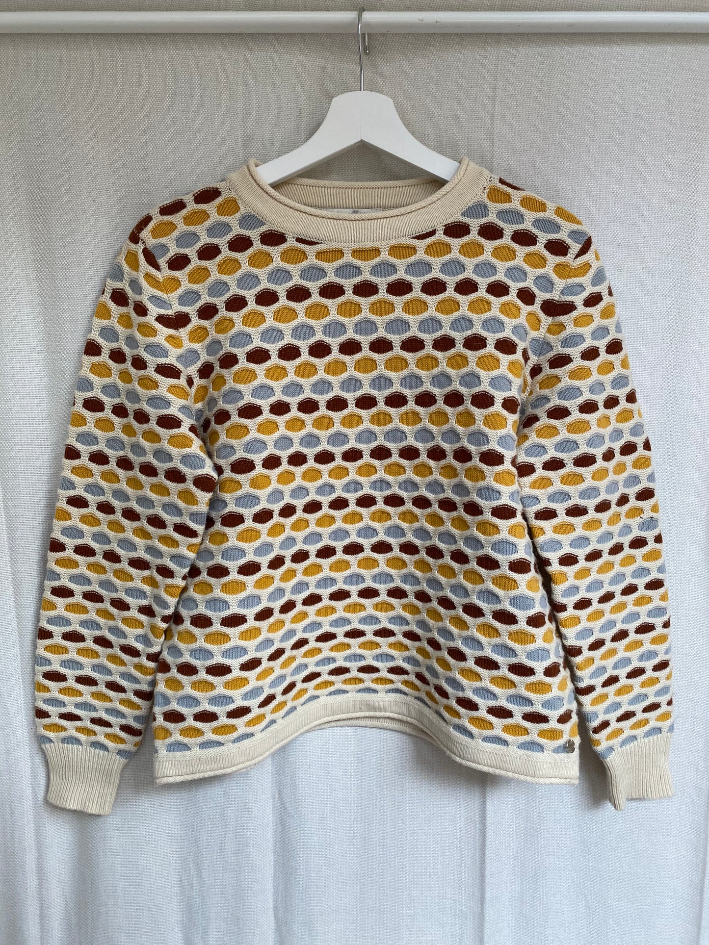 Toller Strickpullover Tom Tailor mit 3D Muster multicolor, beige, S