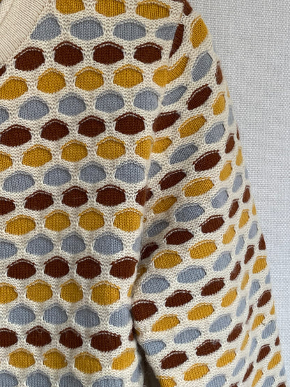 Toller Strickpullover Tom Tailor mit 3D Muster multicolor, beige, S