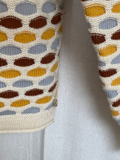 Toller Strickpullover Tom Tailor mit 3D Muster multicolor, beige, S