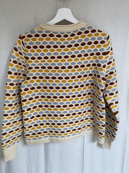 Toller Strickpullover Tom Tailor mit 3D Muster multicolor, beige, S