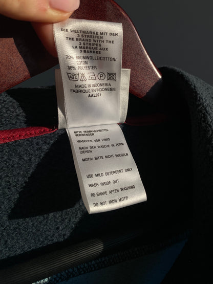 adidas 1999 Hoodie Sweater blau petrol türkis, Vintage Pullover, XS (164)