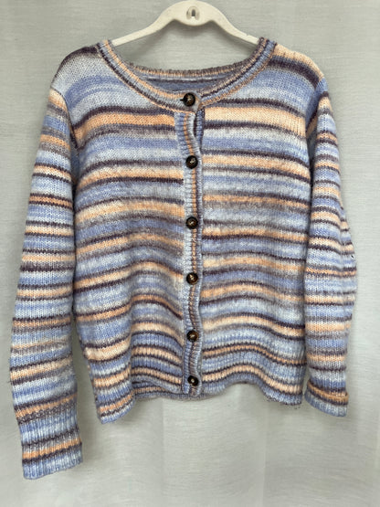 Soulmate Cardigan Strickjacke mit Knöpfen gestreift in hellblau, S, M, L