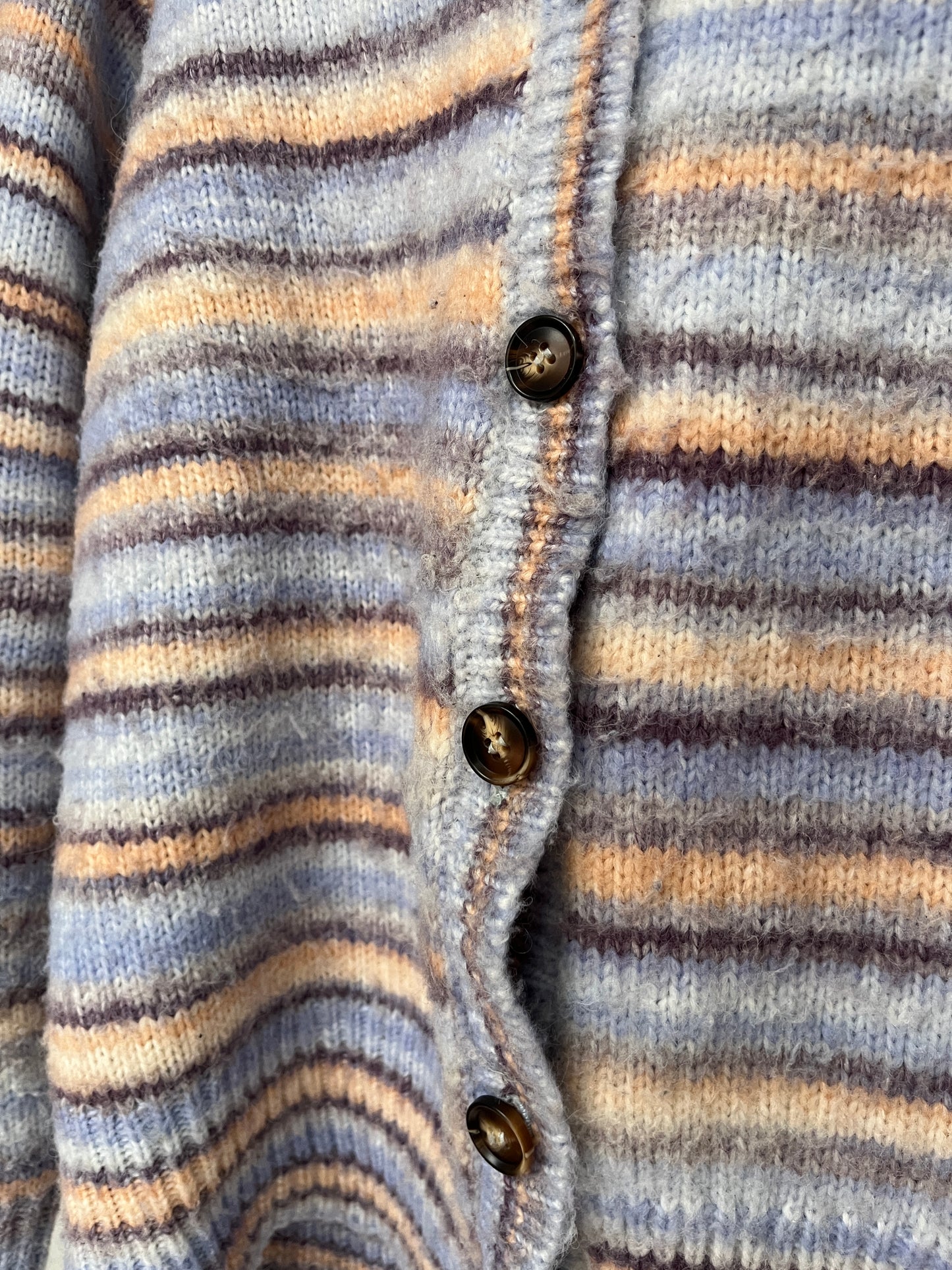 Soulmate Cardigan Strickjacke mit Knöpfen gestreift in hellblau, S, M, L