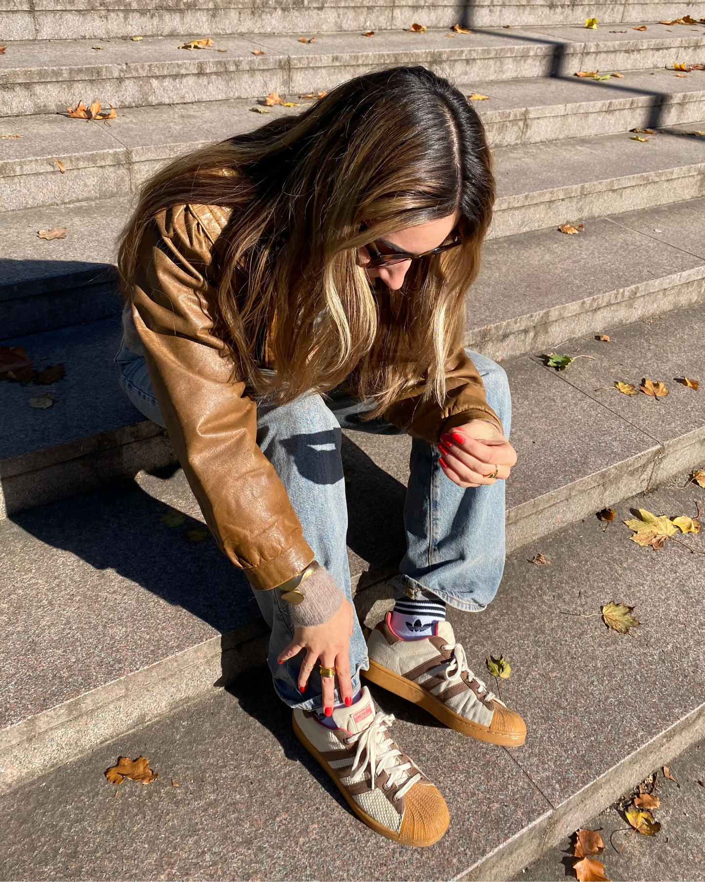 Adidas Superstar Cotton Rare Edition 2008 beige-braun-rot Gr. 40 2/3