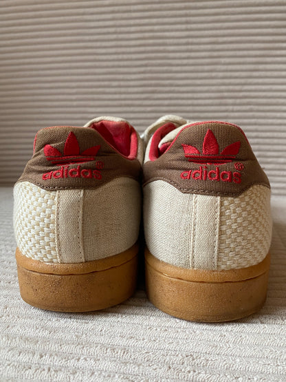 Adidas Superstar Cotton Rare Edition 2008 beige-braun-rot Gr. 40 2/3