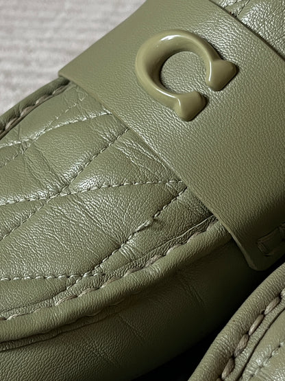 Coach Leder Loafer Leah Slipper in Moss, pistazie grün, Gr. 40