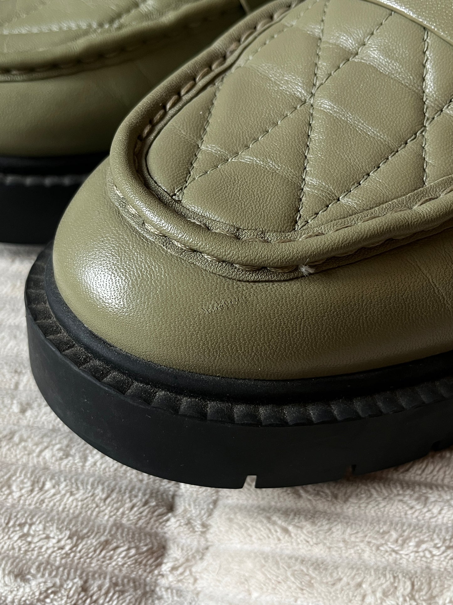 Coach Leder Loafer Leah Slipper in Moss, pistazie grün, Gr. 40