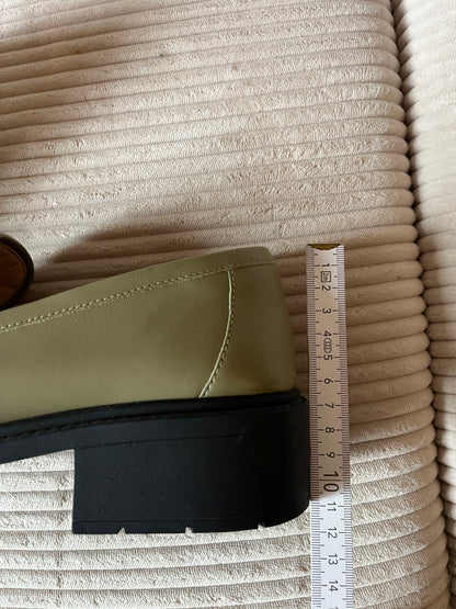 Coach Leder Loafer Leah Slipper in Moss, pistazie grün, Gr. 40