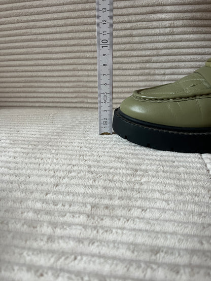 Coach Leder Loafer Leah Slipper in Moss, pistazie grün, Gr. 40