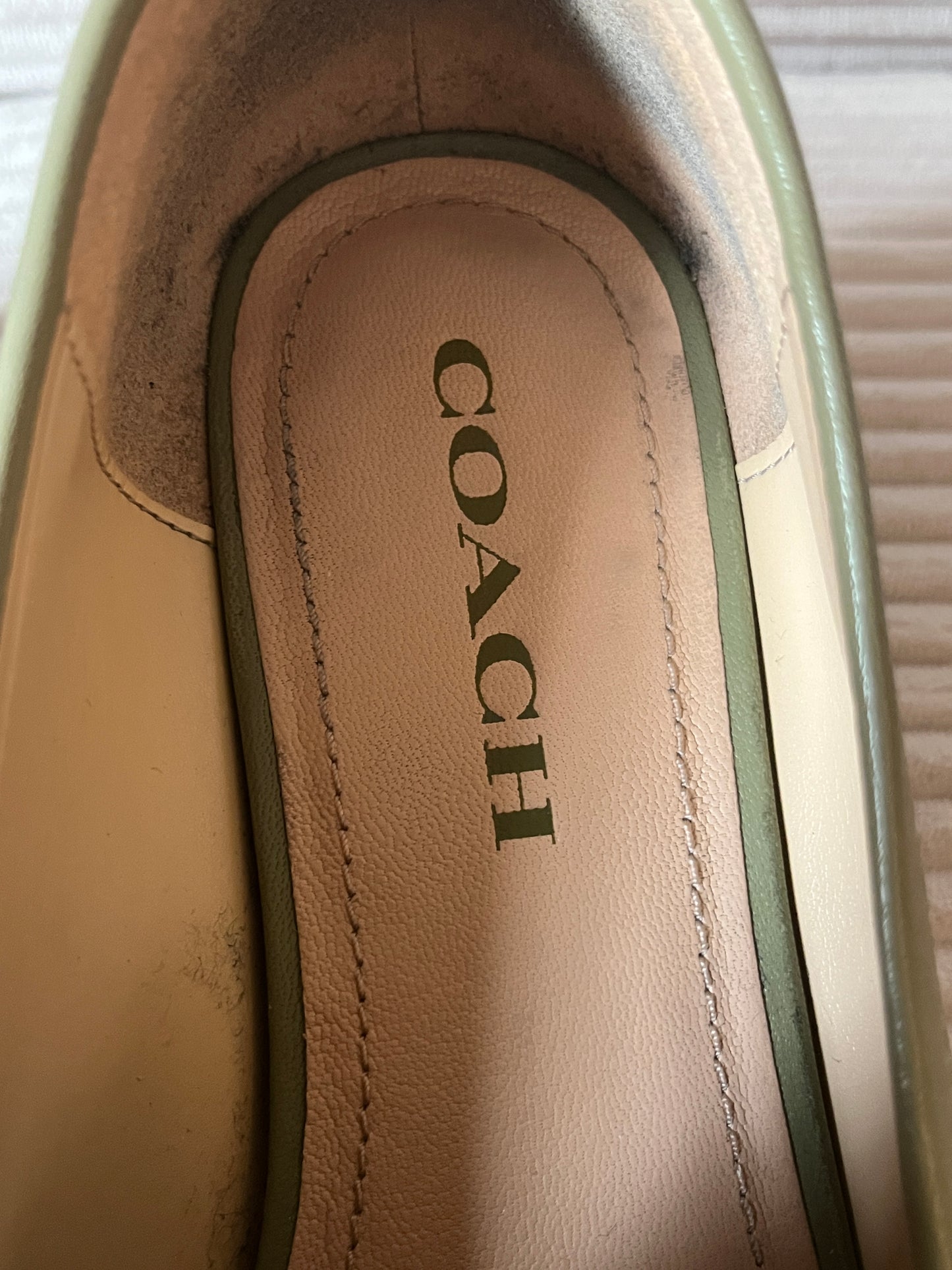 Coach Leder Loafer Leah Slipper in Moss, pistazie grün, Gr. 40