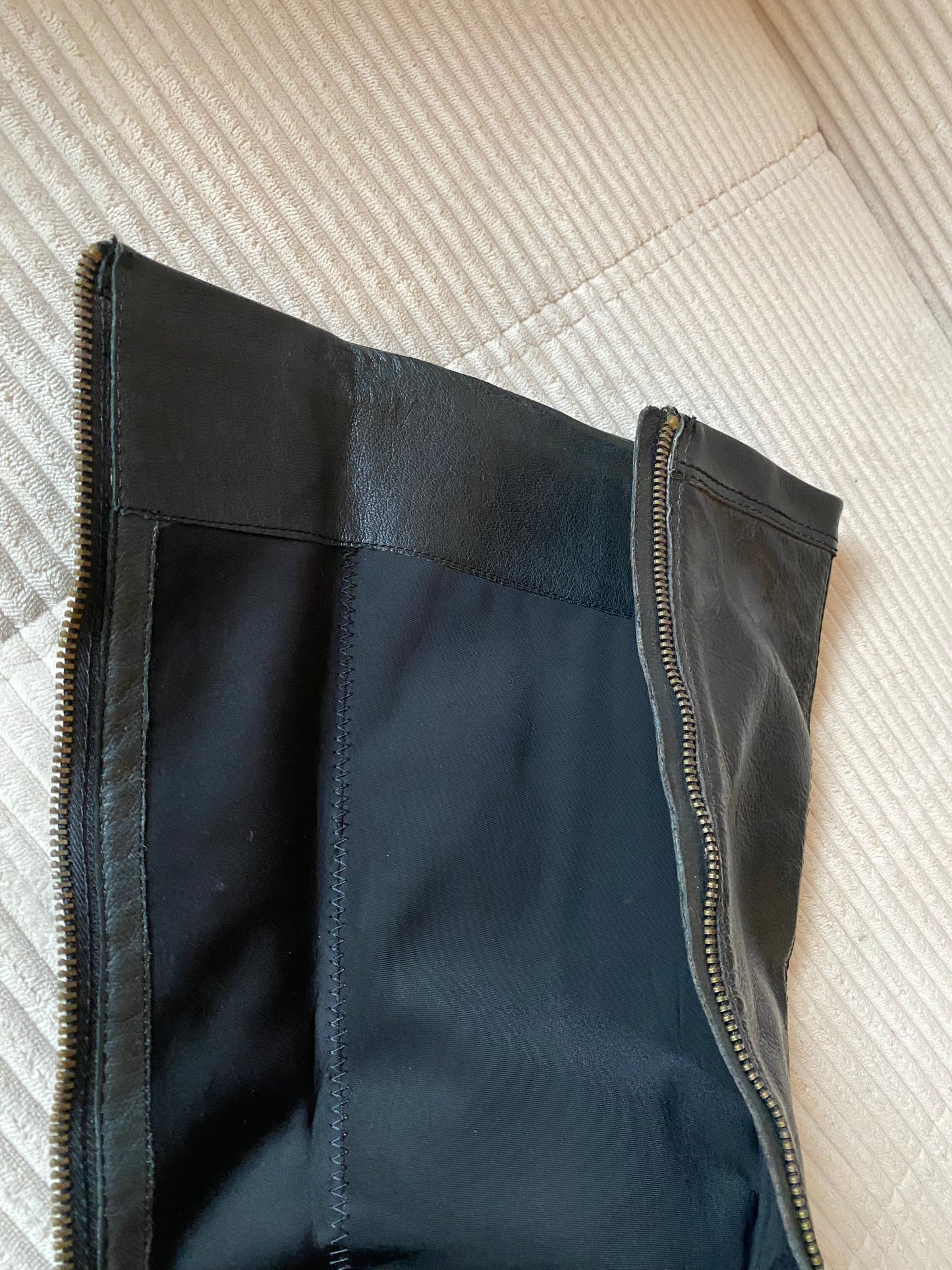 Marc'o Polo Leder Langschaft-Stiefel mit Absatz in schwarz, Gr. 40