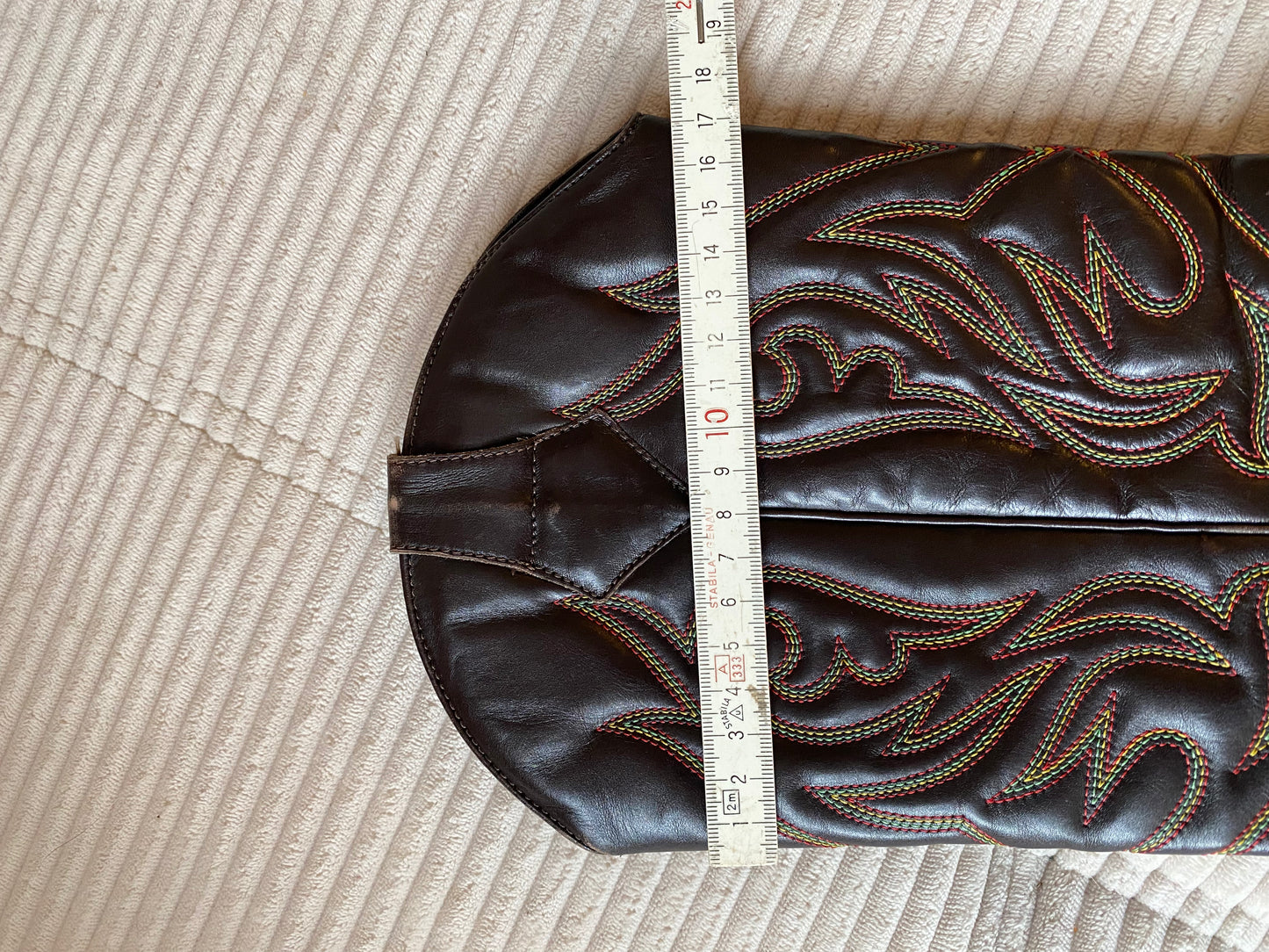 HUGO BOSS Cowboy Stiefel Leder braun verziert Boots, Gr. 40