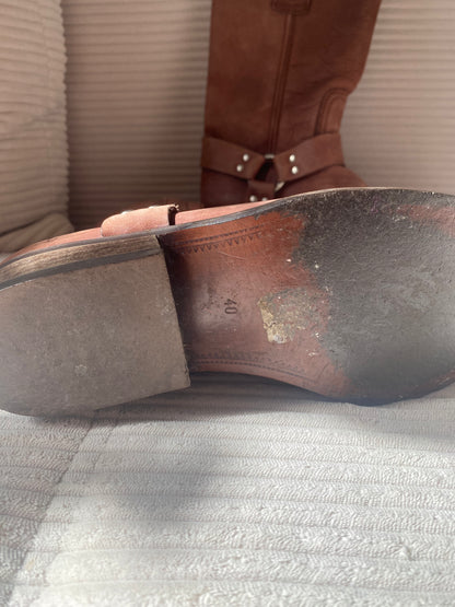 Laredo Western Biker Boots mit Riemen in dunkelbraun, Gr. 40