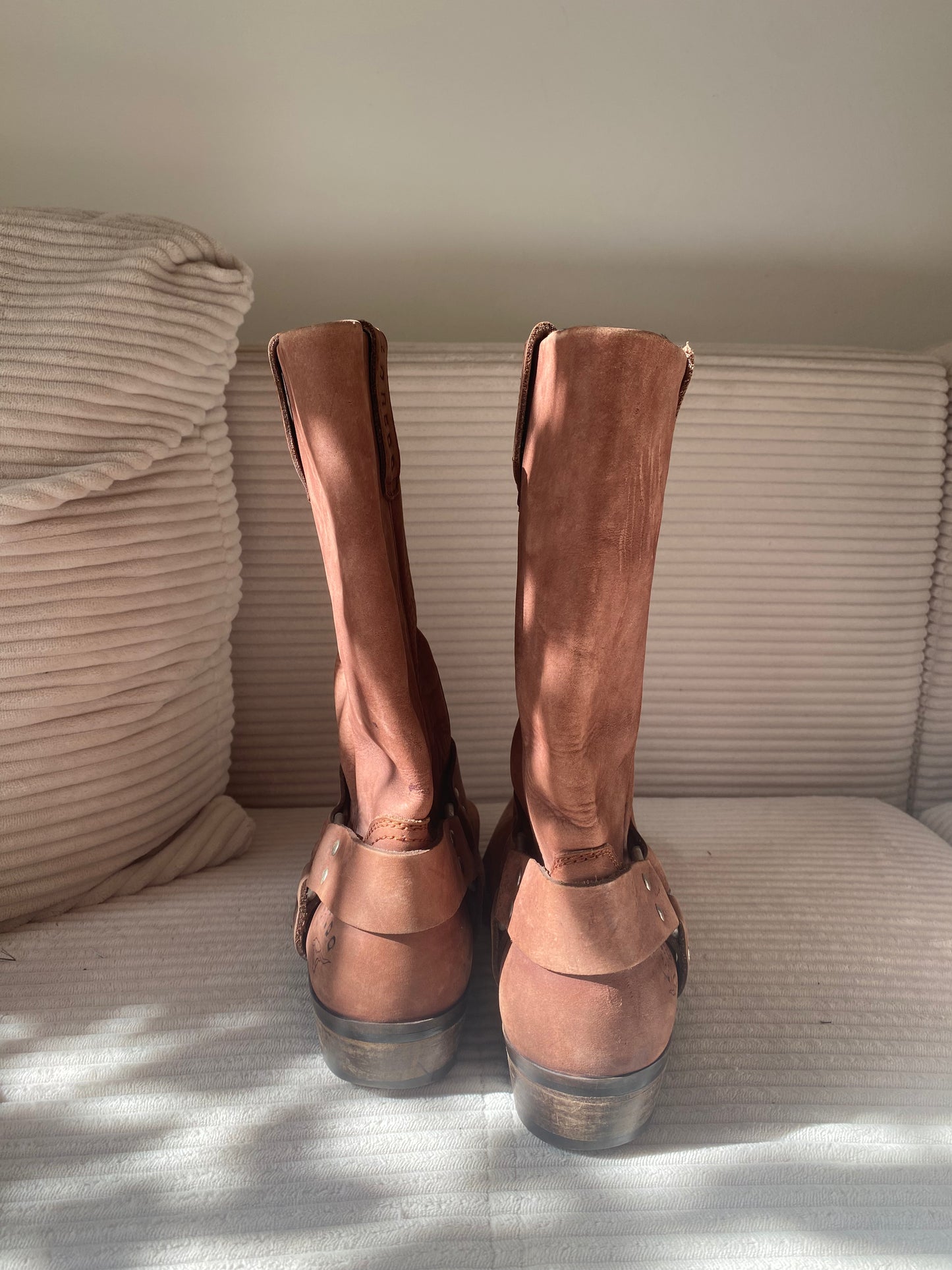 Laredo Western Biker Boots mit Riemen in dunkelbraun, Gr. 40