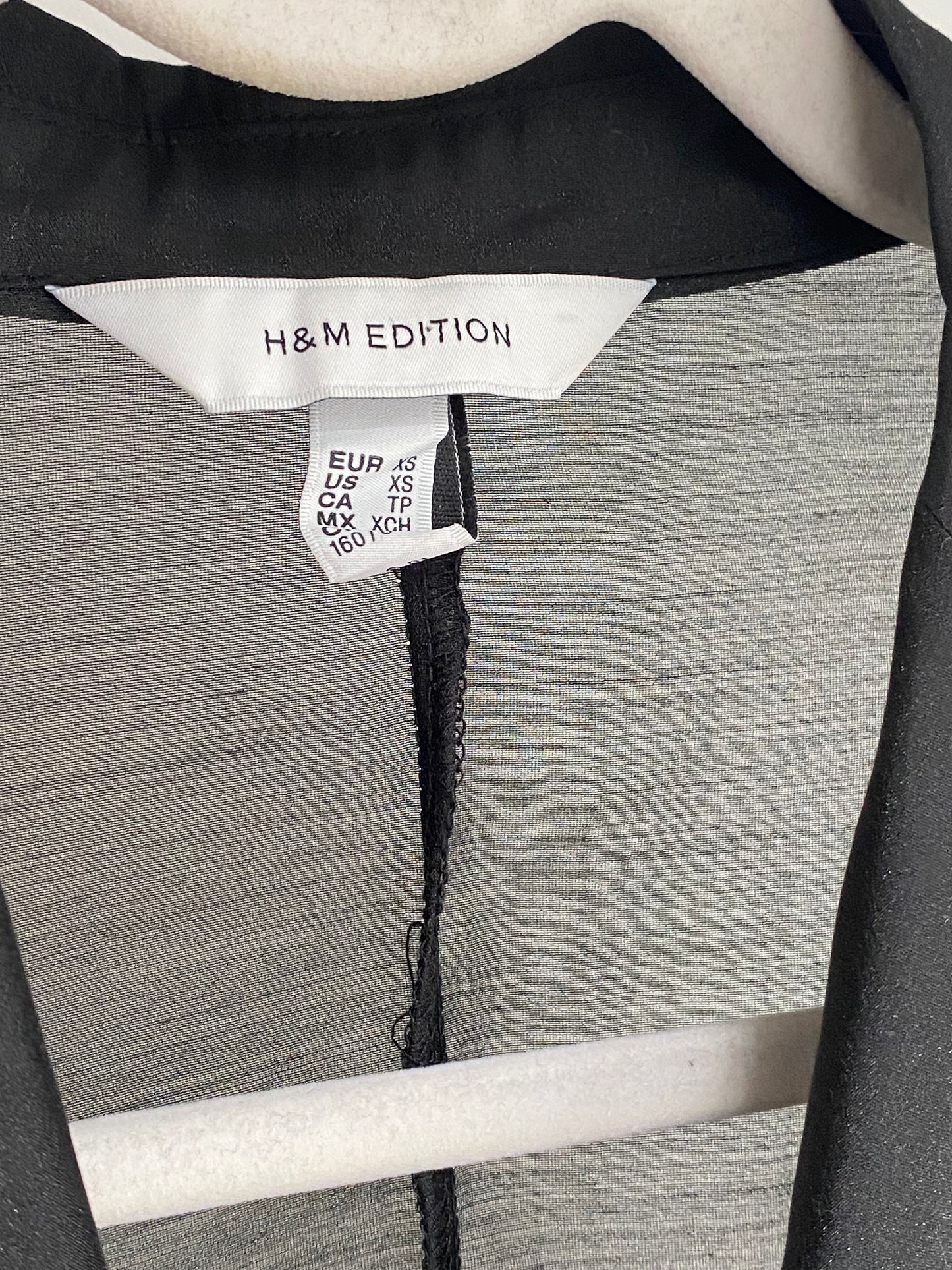 Pre-loved Organzabluse mit Pailletten H&M schwarz Glitzer, XS