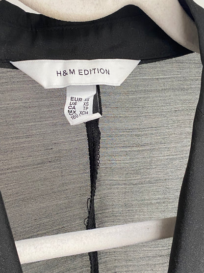 Pre-loved Organzabluse mit Pailletten H&M schwarz Glitzer, XS