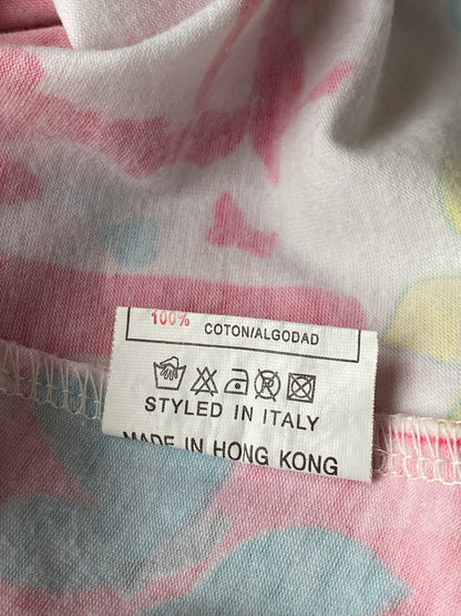 Miss Sixty y2k Top bunt mit Pailletten, florales multicolor Muster, S, M